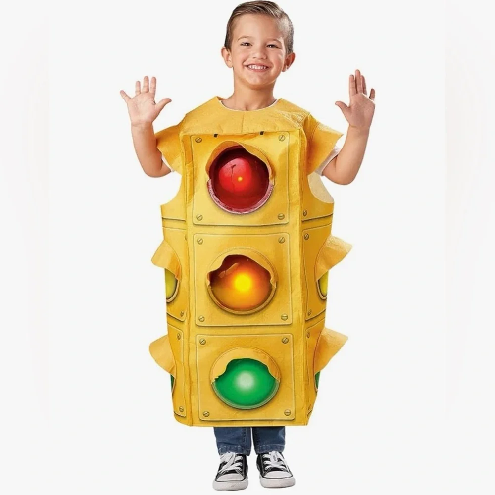 Light Up Toddler Traffic Light Costume with Red, Yellow, Green Lights